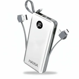 Power Bank 20.000mah Haixia Carregador Rápido Com Display Portátil Branco